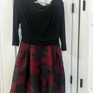 American Living Black Sleeveless Dress with Red Detail